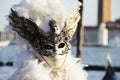 ITALY, VENICE - February 28 2017: Venice Carnival. typical mask Royalty Free Stock Photo