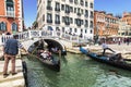 Italy, Venice. Gondola rides Royalty Free Stock Photo