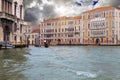 Italy. Venice. Grand Canal with gondola Royalty Free Stock Photo