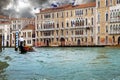 Italy. Venice. Grand Canal with gondola Royalty Free Stock Photo