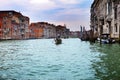 Italy. Venice. Grand Canal with gondola Royalty Free Stock Photo