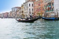 Italy. Venice. Grand Canal with gondola Royalty Free Stock Photo