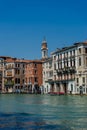 Italy, Venice, Grand Canal, VIEW OF BUILDINGS AGAINST BLUE SKY Royalty Free Stock Photo