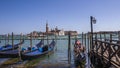 Gondolas on the background of San Giorgio Maggiore