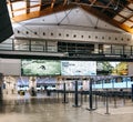 Italy, VENICE- Mart 2019: Airport Marco Polo interior without people Royalty Free Stock Photo