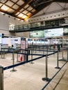 Italy, VENICE- Mart 2019: Airport Marco Polo interior without people Royalty Free Stock Photo