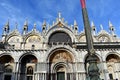 Italy, Venice. Piazza San Marco, St Mark`s Square,The Patriarchal Cathedral Basilica of Saint Mark Royalty Free Stock Photo