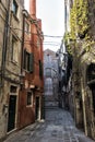 Italy. Venice September 2018. Beautiful traditional secluded Italian street