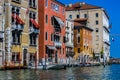 A series of images walking along the canals of Venice, against the backdrop of the architectural landscape of the city.