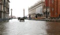 Italy Venice submerged during the flood with high tide and eleva Royalty Free Stock Photo