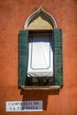 Italy, Venice, window in an old building