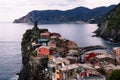 Italy, Vernazza Ã¢â¬â 13 April 2019: The colourful village of Vernazza. Vernazza is one of the five Cinque Terre travel attractions