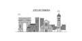 Italy, Verona City city skyline isolated vector illustration, icons