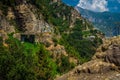 Italy - Viaduct on the Side of the Road - Amalfi Coast