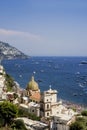 Italy. View of the town and the seaside on sunny summer day Royalty Free Stock Photo