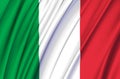 Italy waving flag illustration. Royalty Free Stock Photo