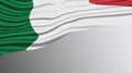 Italy Wavy Flag clipping path