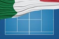 Italy Wavy Flag Tennis Court