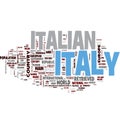 Italy word collage Royalty Free Stock Photo