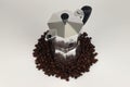 Bialetti coffee maker, typical Italian tool for making coffee