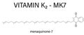 itamin K2 or menaquinone molecule. Skeletal formula. Menaquinone-7. MK7. Menachinon-7