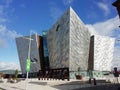 Titanic Museum in Belfast, North Ireland, detail of building and architecture of Titanic Museum in Belfast