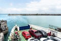 Ferry-boat loaded with cars ready to travel to Salvador