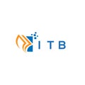 ITB credit repair accounting logo design on white background. ITB creative initials Growth graph letter logo concept. ITB business