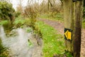 Itchen Way footpath arrow, Itchen Stoke, Hampshire