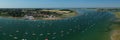 Itchenor West Sussex panoramic aerial photo.
