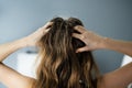 Itching Dry Head Scalp Royalty Free Stock Photo