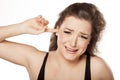 Itchy ear Royalty Free Stock Photo