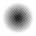 Item halftone circle, on a white background. Vector illustration for your design.