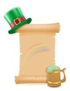 Items and attributes of the national holiday of saint patrick vector illustration