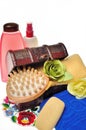 Items for body care, spa and sauna Royalty Free Stock Photo