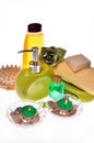 Items for body care, spa and sauna Royalty Free Stock Photo
