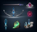 Items with gemstones