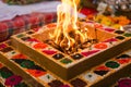 Indian Vedic fire ceremony called Pooja.