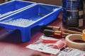 The items needed for a paint job Royalty Free Stock Photo