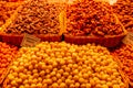 Items on sale at the Mercado de La Boqueria