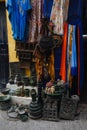 Items for sale at a small local store in Essaouira, Morocco.