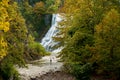 Ithaca falls near Cornell University in the fall. Ithaca falls near Cornell University in the fall Royalty Free Stock Photo