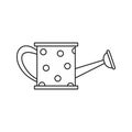 IThe watering can icon, outline style Royalty Free Stock Photo