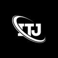 ITJ logo. ITJ letter. ITJ letter logo design. Initials ITJ logo linked with circle and uppercase monogram logo. ITJ typography for Royalty Free Stock Photo