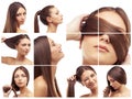 Its all about hair care. Composite shot of various images of hair care.