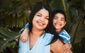 Its all smiles when theyre together. Portrait of a mother and her little son bonding together outdoors. Royalty Free Stock Photo