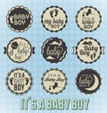 Its a Baby Boy Labels and Icons