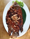 Its called grilled & x22;gurame& x22; Fish in indonesia