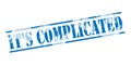 Its complicated blue stamp Royalty Free Stock Photo