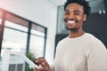 Its the easiest way to do business. Portrait of a successful businessman using his tablet the office. Royalty Free Stock Photo